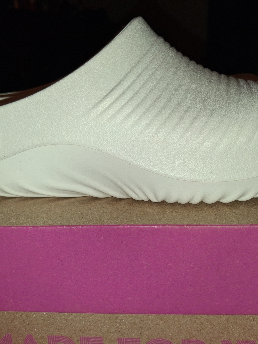 Ryka White Slip-On Ribbed Clogs - Picture 3 of 7